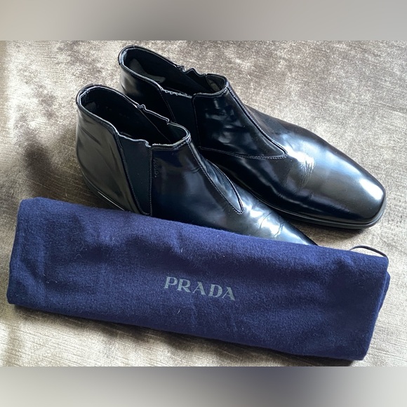 ✨PREOWNED ✨💯% AUTHENTIC PRADA BOOTS LEATHER - Picture 10 of 11